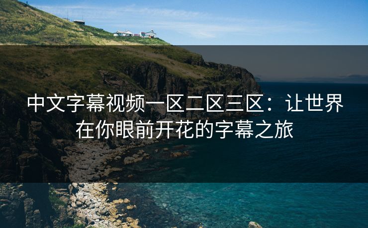 中文字幕视频一区二区三区：让世界在你眼前开花的字幕之旅